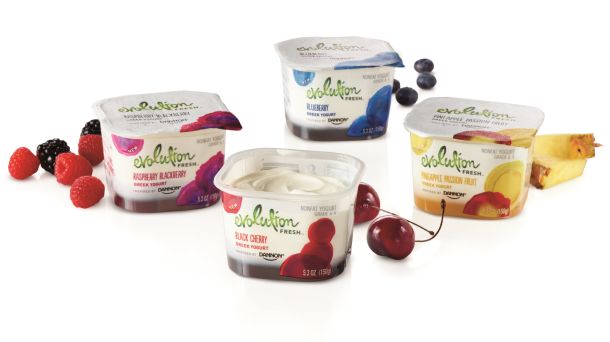 Evolution Fresh with Dannon yogurts