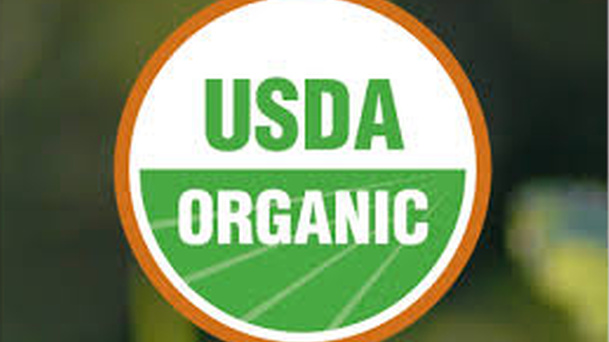 USDA ORGANIC-seal with background