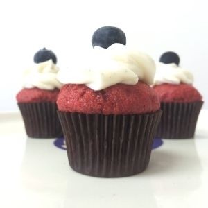 Red Velvet gluten free cupcake Karma baker