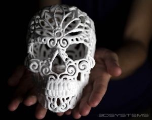3d printed sugar skull by ChefJet