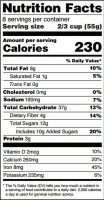New Nutrition Facts label example