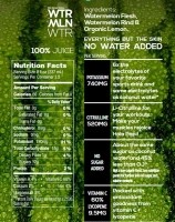 wtrmln wtr nutrition facts panel