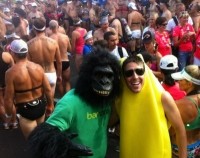 Iron man and barnana gorilla