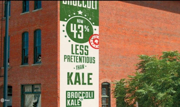 Broccoli: 43% less pretentious than kale
