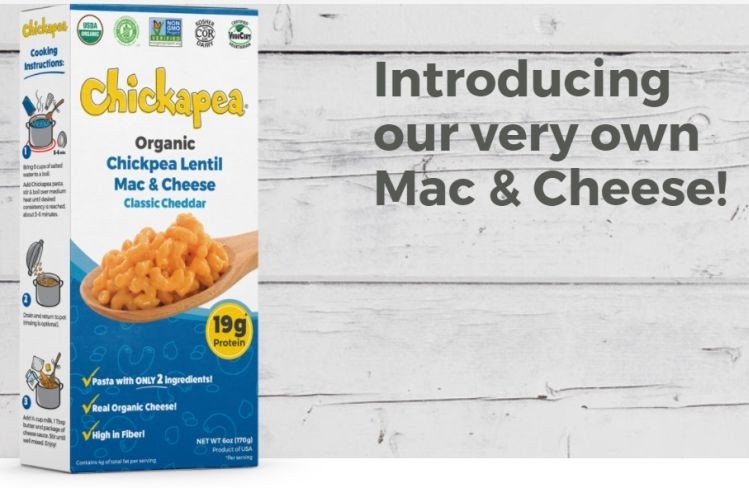 Chickapea launches gluten-free mac & cheese