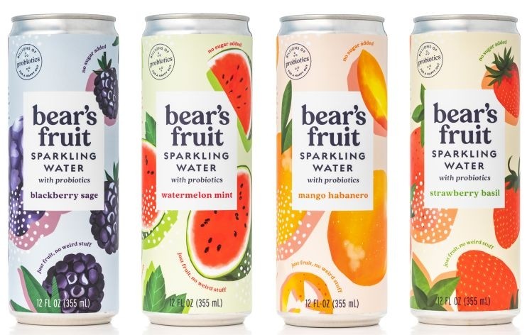 Bear's Fruit Sparkling Water with Probiotics