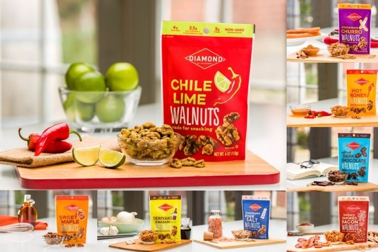 Diamond of California launches new walnut snacking line