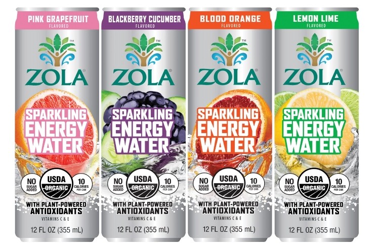 Zola unveils new sparkling energy water
