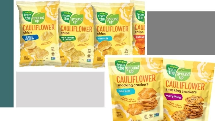 Cauliflower Chips and Cauliflower Snacking Crackers