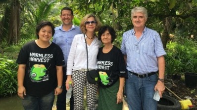 CEO Giannella Alvarez (center) with Harmless Harvest team members: New process promises 'unparalleled microbiological control and product quality'
