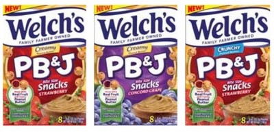 Peanut butter & jelly - minus the bread… Welch’s launches new bite-sized snacks