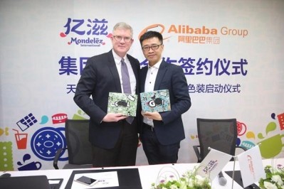 China is Mondelēz’s biggest market in Asia.(left) Stephen Maher, President of Mondelez China; (right) Jing Jie, Vice-President of Alibaba Group  Source: Mondelēz