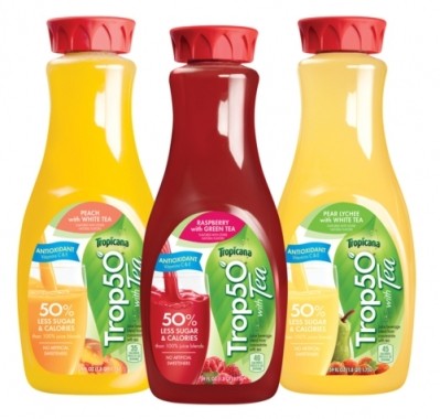 PepsiCo's Tropicana Trop 50 range of orange-juice based drinks promises 50% fewer calories and no artifical sweeteners