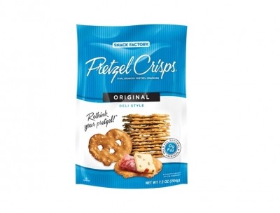 The proliferation of pretzel crisps is one indicator of the mini-renaissance going on in the chip category. Photo courtesy of Snack Factory