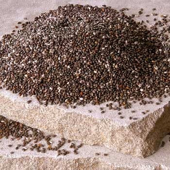 In pre-Columbian times, chia seeds were roasted and ground to form a meal called 'pinole'