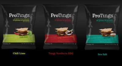ProTings protein chips contain 15g of protein per serving (from peas)