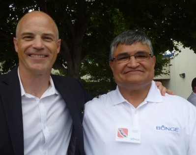 Onwards and upwards: North American Oils VP and general manager Rodney Perry (left) with director of innovation for Bunge Oils Dilip Nakhasi