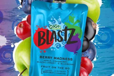 GoGo SqueeZ BlastZ pouches are available in 4‐packs (MSRP $2.99 to $3.49). 