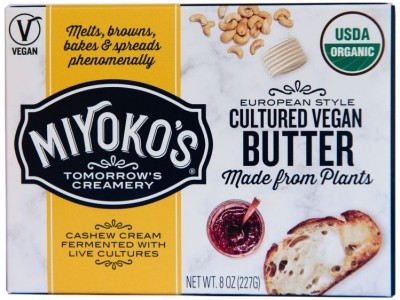 Miyoko's Kitchen organic cultured vegan butter​ is made from coconut oil, filtered water, sunflower oil, cashew nuts, sunflower lecithin, sea salt, and cultures (Picture: Miyoko's Kitchen)