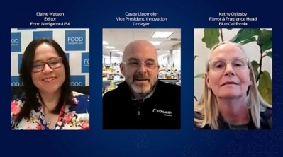 FoodNavigator-USA's Elaine Watson (left) with Casey Lippmeier from Conagen (center), and Kathy Oglesby from Blue California (right)