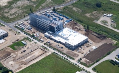 Aerial view of the new Aspire Food Group facility in London, Ontario, under construction. Image courtesy of Aspire Food Group  