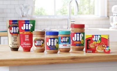 Jif extra peanut butter contains 2g added sugar per serving, but would not meet the criteria for 'healthy' for 'protein foods.'  Image credit JM Smucker