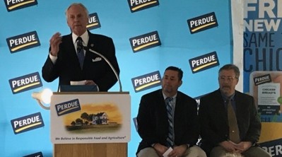 Governor Henry McMaster, Randy Brown, director of Dillon operations, and Wally Hunter, vice president of operations at the opening of the expanded facility