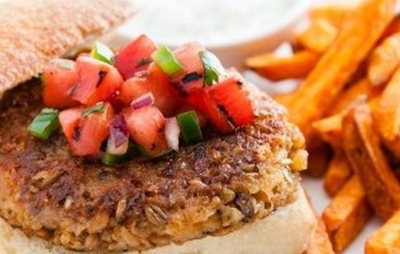 Greenwheat freekeh works particularly well in savory meat-free products such as veggie burgers 