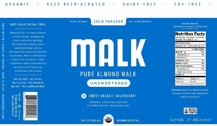 The new MALK label ...(minus the 'milk')