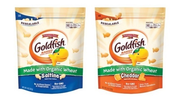 Campbell's launched Goldfish Crackers With Organic Wheat earlier this year