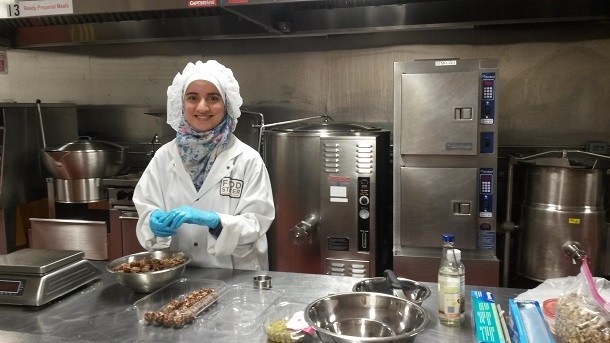 Maryum Manaf makes date truffles at Food Starter in Toronto. Source: E. Crawford