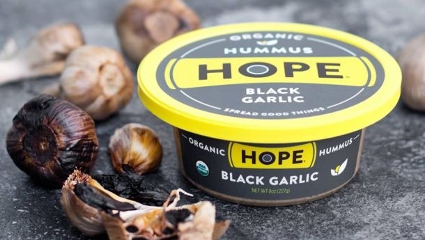 Black garlic hummus, the latest innovation from Hope Foods