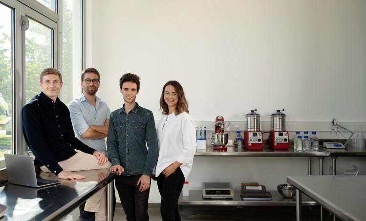 Founding team (From left to right_ Hugo Dupuis, Martin Habfast, Tristan Maurel, Clémence Pedraza)
