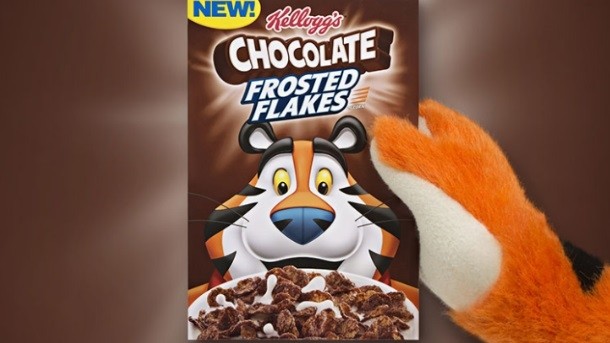 The Kellogg Company is rolling out Chocolate Frosted Flakes in response from demand from consumers for sugary cereals. Pic: Kellogg's