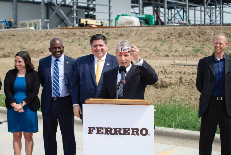  Todd Siwak, President and Chief Business Officer of Ferrero North America, announces the investment of a new site in Illinois. Pic: Ferrero North America