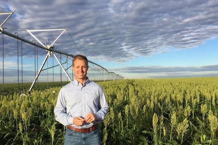 Jeremy Brown grows cotton, organic cotton, wheat, rye, grain sorghum, peanuts and sesame in West Texas