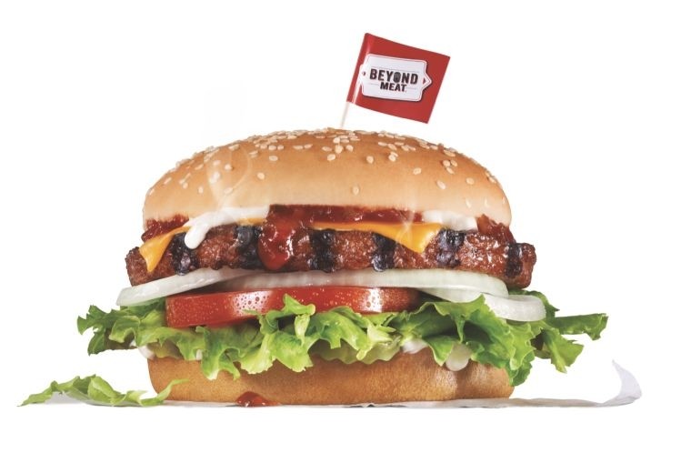 The Beyond Burger has lower saturated fat than regular beef, but delivers 20g of protein. Picture: Beyond Meat