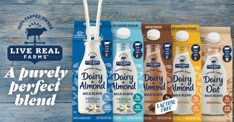 Dairymilk + plant-based milk: A win-win, or the dairy equivalent of ‘mid-calorie’ sodas (which bombed)?  Picture: Live Real Farms