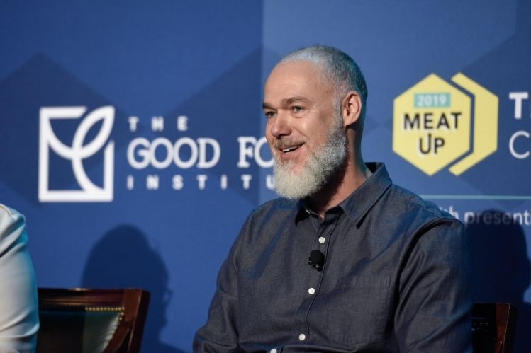 Thomas Jonas speaking at the Good Good Conference (Picture: The Good Food Institute)