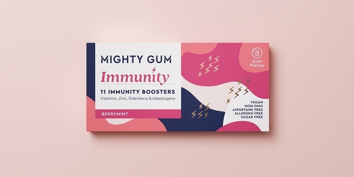 Mighty Gum’s vitamin-infused chewing gum “is designed to help you feel as fresh as your breath” 