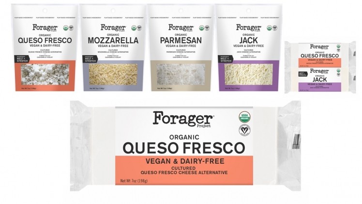 Forager Project’s new CHEESEWORKS line of organic, dairy-free cheeses (Picture credit: Forager Project)