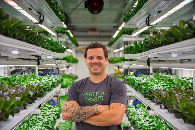 Pictured: Vertical Roots co-founder and general manager, Andrew Hare Photo Credit: Vertical Roots