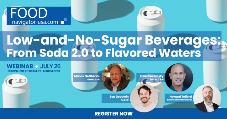 REGISTER TODAY: Low-and-No-Sugar Beverages: From Soda 2.0 to Flavored Waters