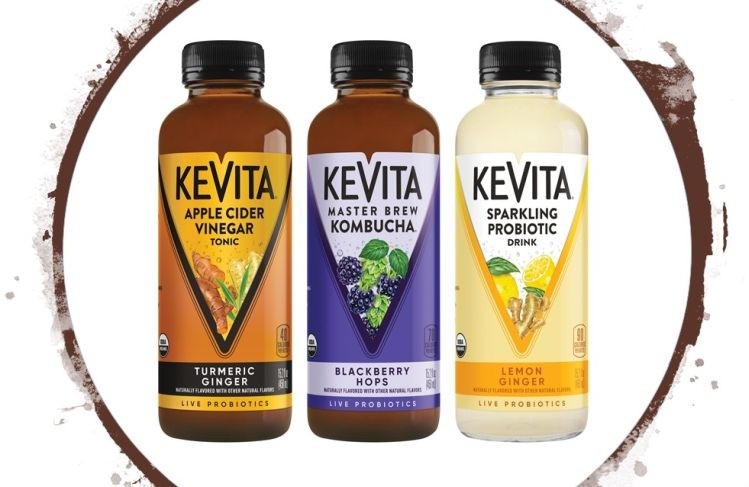The new look bottles are more 'fruit-forward' and give the KeVita logo greater prominence