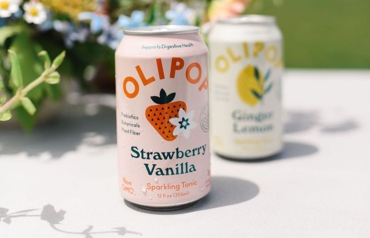 Strawberry Vanilla is the top-selling flavor; others include: Vintage Cola, Cherry Vanilla, Ginger Lemon, Classic Root Beer, and Orange Squeeze. (Picture credit: Olipop.)