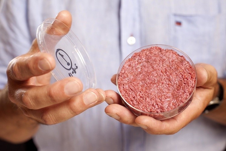 Thousands of individual muscle fibres combine to form a lab-grown burger / Pic: Mosa Meat