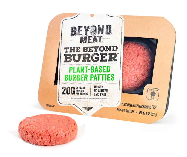 Peas are the primary source of protein in the meatless Beyond Burger that 'bleeds'