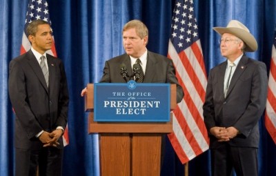 Tom Vilsack (centre) called the $30m grants an "investment" in America's future