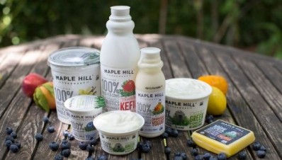 New York state-based Maple Hill makes yogurt, kefir, drinking yogurt and cheese from 100% grass-fed organic milk