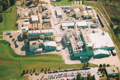 Aerial view of CP Kelco's plant in Okmulgee, Oklahoma. PhotoL CP Kelco